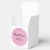 Roze ronde Waterverf bruiloft voor voetballen Bedankdoosjes (Geopend)