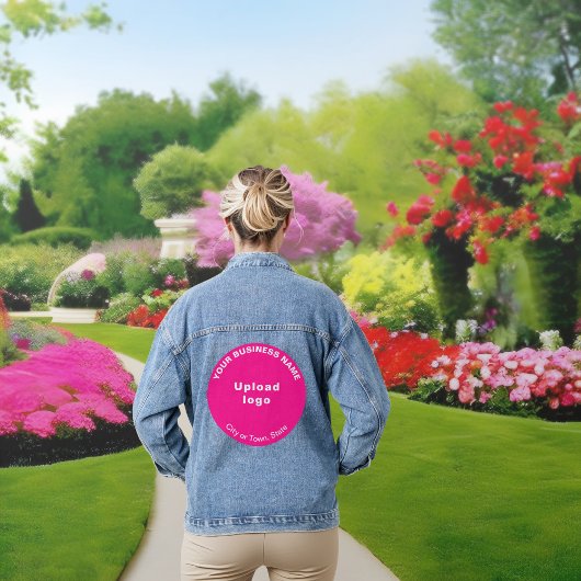 Roze Ronde Zakelijk Merk op Vrouwen Denim Jacket