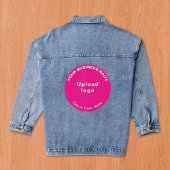 Roze Ronde Zakelijk Merk op Vrouwen Denim Jacket