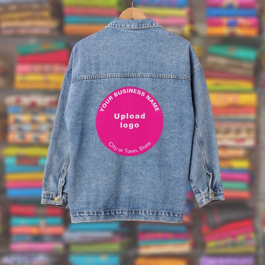Roze Ronde Zakelijk Merk op Vrouwen Denim Jacket