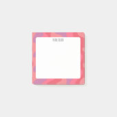 Roze Rondingen Aangepaste Chic Monogram Gepersonal Post-it® Notes (Voorkant)