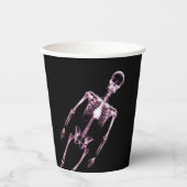 Roze röntgenskelet papieren bekers (Voorkant)