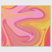 Roze rood abstract artistiek patroon cadeaupapier (Vlak)