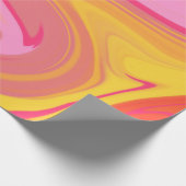 Roze rood abstract artistiek patroon cadeaupapier (Hoek)