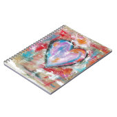 Roze rood blauw, Abstract kunstschilderij zonder h Notitieboek (Linkerzijde)