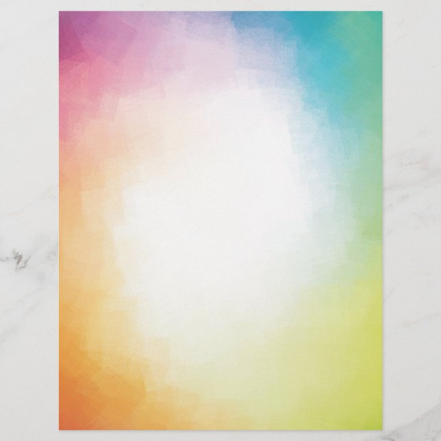 Roze Rood Blauw Groen Geel Modern Abstract Briefhoofd (Voorkant)