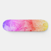Roze rood Blauw Paars Geel Groen Modern Abstract Persoonlijk Skateboard (Horizontaal)