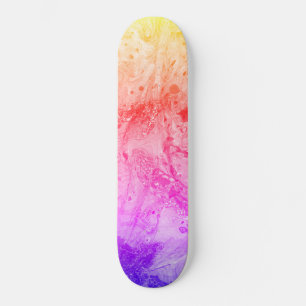 Roze rood Blauw Paars Geel Groen Modern Abstract Persoonlijk Skateboard