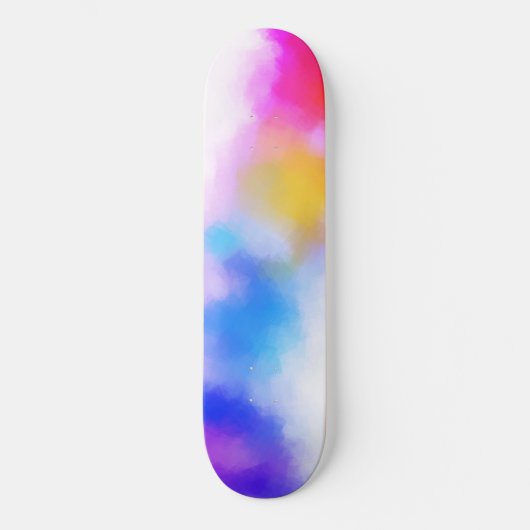 Roze rood blauw Paars geel modern kleurig Persoonlijk Skateboard (Voorkant)