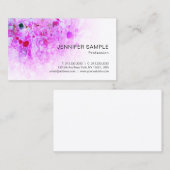 Roze rood Blauw Paars Groen Modern Abstract Elegan Visitekaartje (Voorkant / Achterkant)