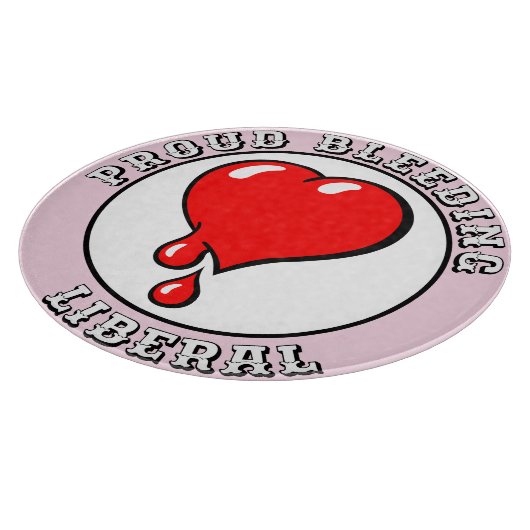  Roze Rood Bloedend Hart Liberale Pop Art Snijplank (Hoek)