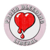  Roze Rood Bloedend Hart Liberale Pop Art Snijplank (Voorkant)