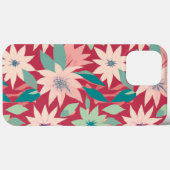 Roze & Rood Bloemen Patroon Case-Mate iPhone Case (Achterkant (horizontaal))