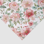 Roze Rood Bloemige Verjaardag Tissuepapier (Detail)