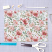 Roze Rood Bloemige Verjaardag Tissuepapier (Craft)