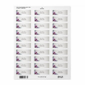 Roze Rood Bloemschildering Waterverf Bruiloft Reto Etiket (Full Sheet)