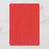 Roze Rood Bold Funky Groovy Wedding Detail Informatiekaartje (Achterkant)