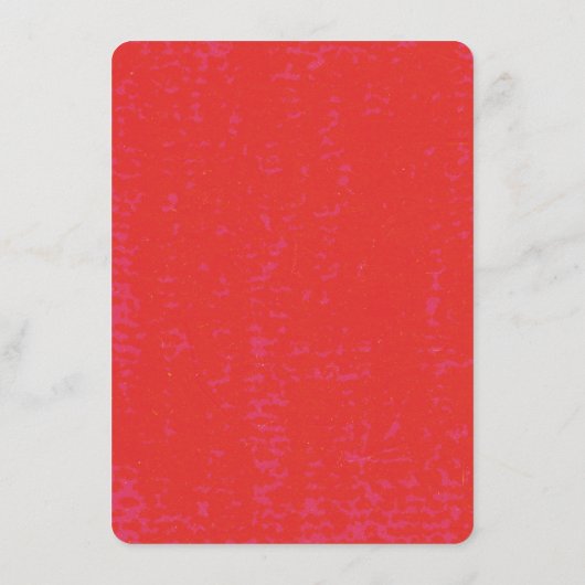 Roze Rood Bold Funky Groovy Wedding Detail Informatiekaartje (Achterkant)