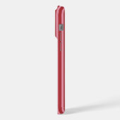 Roze & Rood | Chic Strepen Monogram iPhone Hoesje (Linkerkant)