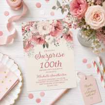 Roze Rood Crème Aquarel Bloem Surprise 100ste