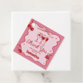 Roze Rood Dirty Dertig Verjaardag Party Square Bedankjes Labels (In situ)