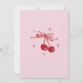 Roze Rood Dirty Dertig Verjaardagsfeest Kaart (Achterkant)