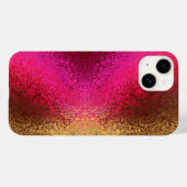 Roze Rood En Goud Patroon Case-Mate iPhone Case (Achterkant (horizontaal))