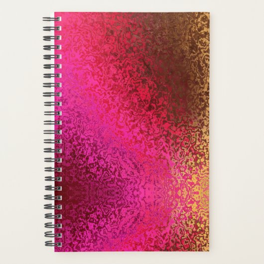 Roze Rood En Goud Patroon Planner (Voorkant)