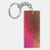 Roze Rood En Goud Patroon Sleutelhanger (Voorkant Links)