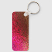 Roze Rood En Goud Patroon Sleutelhanger (Achterkant)