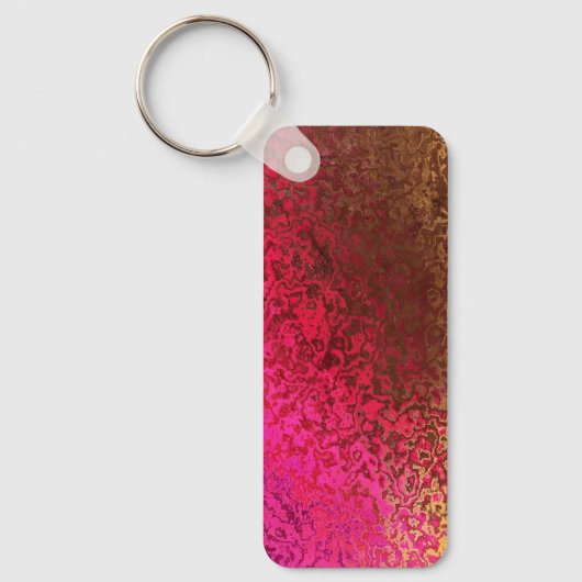 Roze Rood En Goud Patroon Sleutelhanger (Voorkant)