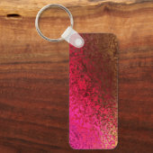 Roze Rood En Goud Patroon Sleutelhanger (Voorkant)