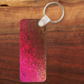 Roze Rood En Goud Patroon Sleutelhanger (Achterkant)