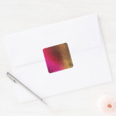 Roze Rood En Goud Patroon Vierkante Sticker (Envelop)