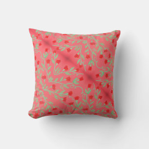 Roze rood en mintgroen Sierkussen