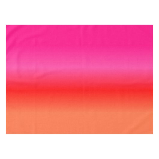 Roze, Rood en Oranje Gradient tafelkleed (Voorkant (Horizontaal))