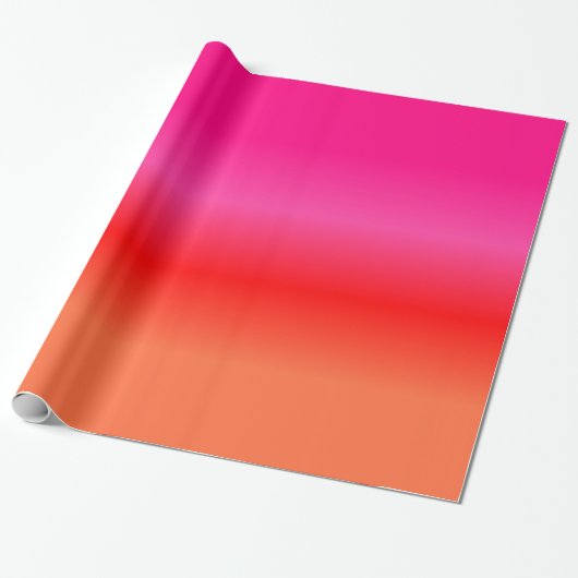 Roze, Rood en Oranje Verloop inpakpapier (Uitgerold)