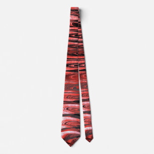 Roze rood en zwart gestreept stropdas