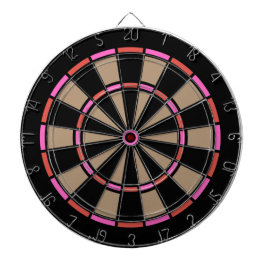 Roze Rood en Zwart Retro  Dartbord