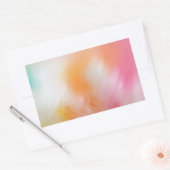 Roze rood geel blauw Abstract kleurig Rechthoekige Sticker (Envelop)