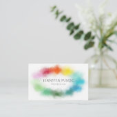 Roze Rood Geel Blauw Groen Paarse Witte Kleuren Visitekaartje (Staand voorkant)