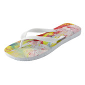 Roze Rood Geel Blauw Groen Trendy Modern Abstract Teenslippers (Schuin)