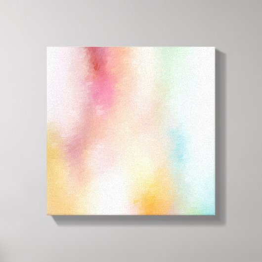 Roze Rood Geel Blauw Paarse Groen Modern Abstract Canvas Afdruk (Voorkant)