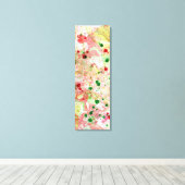 Roze rood geel groen tiendy modern kleurig canvas afdruk (Insitu (Houten vloer))
