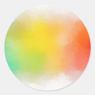 Roze Rood Geel Oranje Blauw Groen Aangepaste Kleur Ronde Sticker