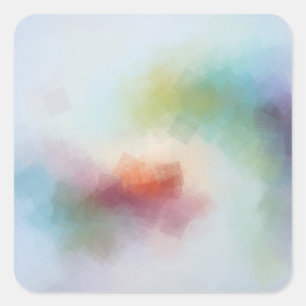 Roze Rood Geel Oranje Blauw Groen Aangepaste Kleur Vierkante Sticker