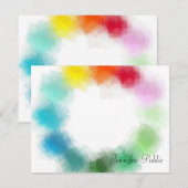 Roze rood geel Oranje blauw groen kleurig Notitiekaartje (Voorkant / Achterkant)