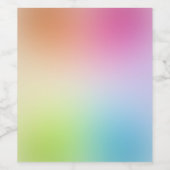 Roze rood geel Oranje blauw Paars kleurrijk Wijn Etiket (Enkel label)