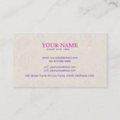 Roze Rood & Geel Paisley Patroon Ontwerp Visitekaartje (Achterkant)