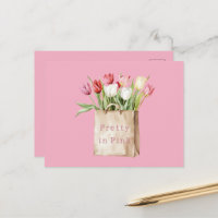 Roze Rood Geel Witte Tulp Bloemen in Zak